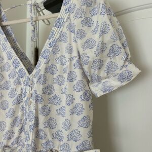 Free People Blue Floral Midi Dress